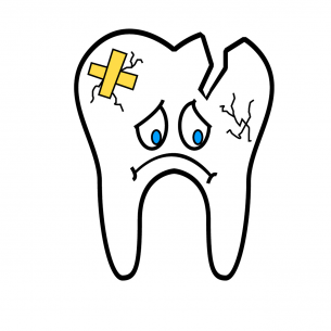 broken tooth cartoon Dental Care Center